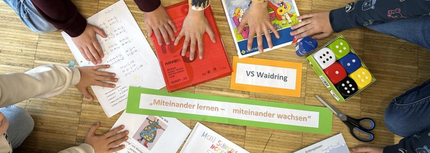 Schullogo miteinander lernen miteinander wachsen